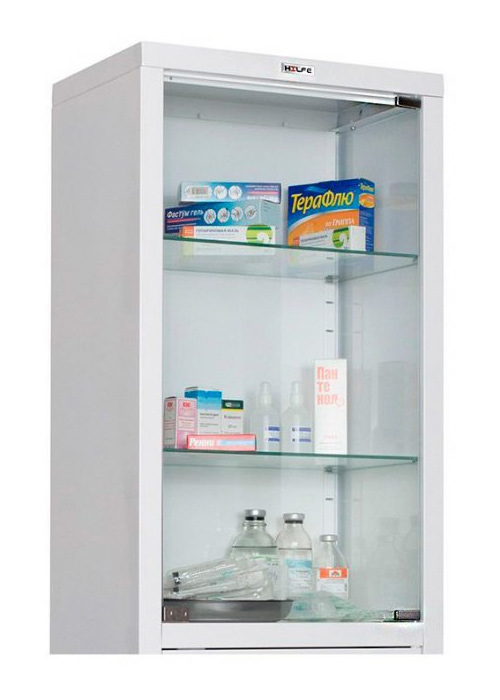 Шафа медична HILFE MD 2 двері, 4 полиці (1750/1850*600*400) метал., замок, біл. Hilfe - фото 3