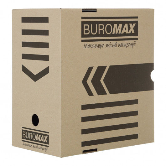 Коробка архівна А4, 200мм., крафт. коричн. BuroMax — фото 2