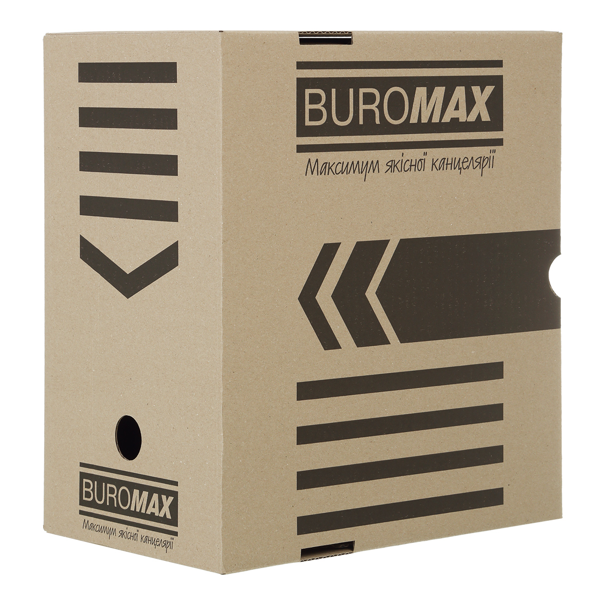 Коробка архівна А4, 200мм., крафт. коричн. BuroMax — фото 2