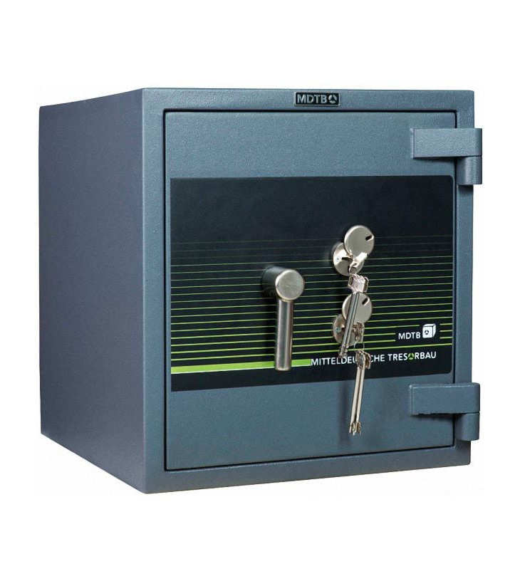 Сейф зламостійкий (550*550*520мм.) два ключових, 1 полиця, 4 клас, Banker-M 55-2K, сірий MDTB - фото 1