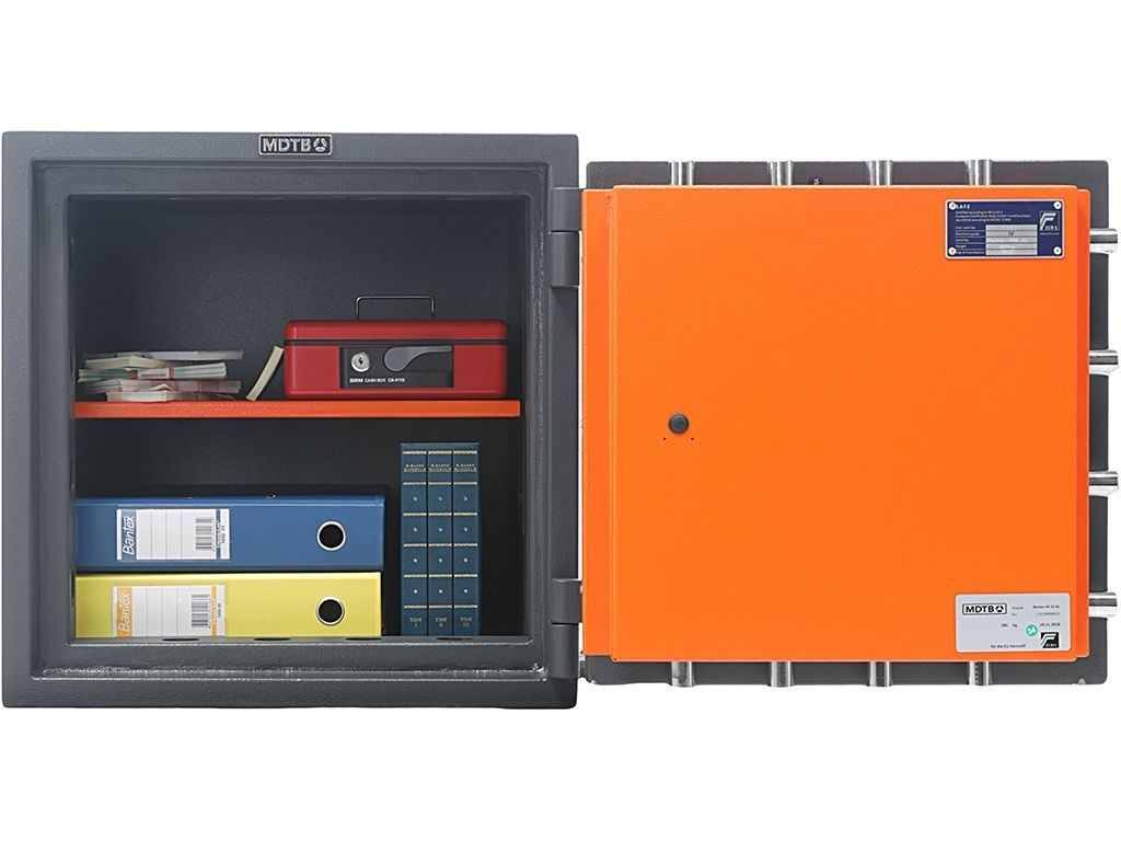 Сейф зламостійкий (550*550*520мм.) два ключових, 1 полиця, 4 клас, Banker-M 55-2K, сірий MDTB - фото 4