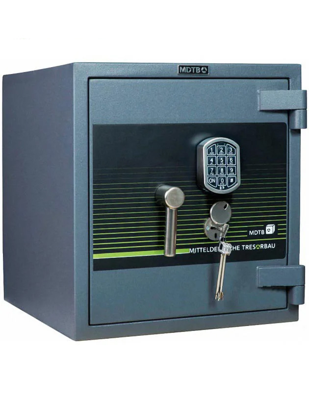 Сейф зламостійкий (550*550*520мм.) елек/код.+ ключовий, 1 полиці, 4 клас, Banker-M 55-EK, графіт MDTB - фото 1