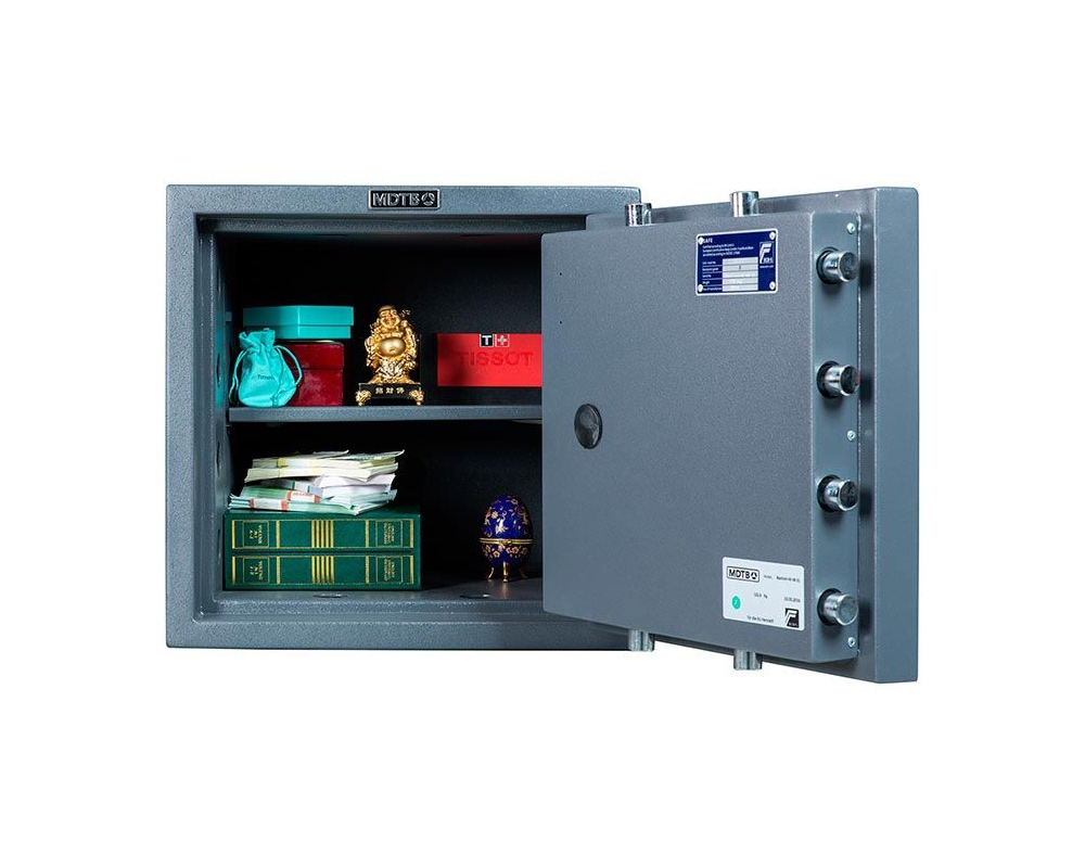 Сейф взломостойкий (670*550*520мм.) два ключевых замка, 1 полка, 4 класс, Banker-M 67-2K, графит MDTB - фото 2