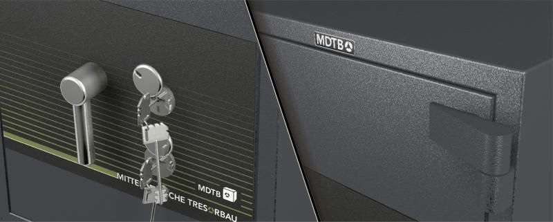 Сейф взломостойкий (1320*680*680мм.) два ключевых замка, 3 полки, 5 класс, Burgas-1368 2K, графит MDTB - фото 2