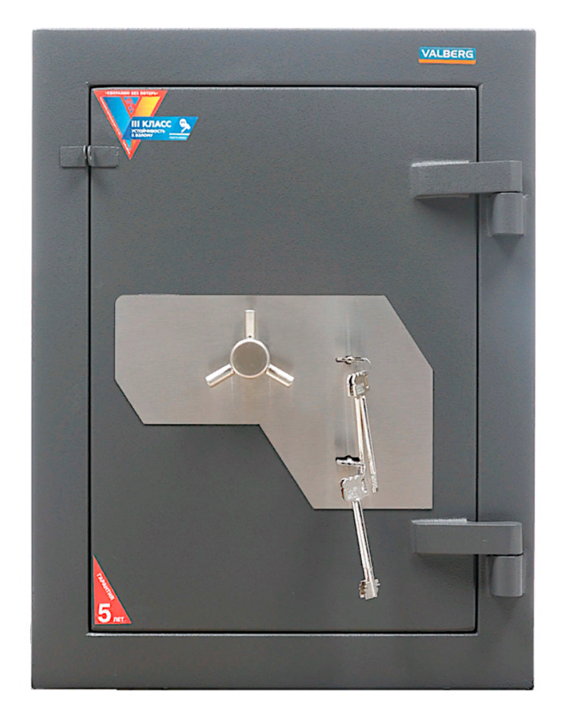 Сейф взломостойкий (670*510*510мм.) два ключевых замка, 2 полки, 3 класс, Форт 67 KL, графит Valberg - фото 2
