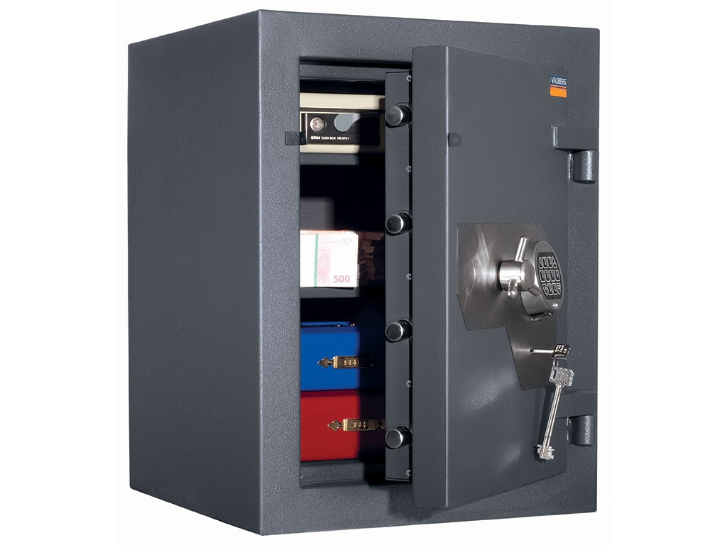 Сейф зламостійкий (670*510*510мм.) єлек/код.+ ключовий, 2 полиці, 3 клас, Форт 67 EL, графіт Valberg - фото 1