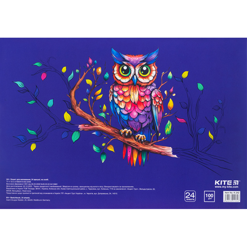Тетрадь для рисования, 24 л., скоба, Kite Classic Kite - фото 11
