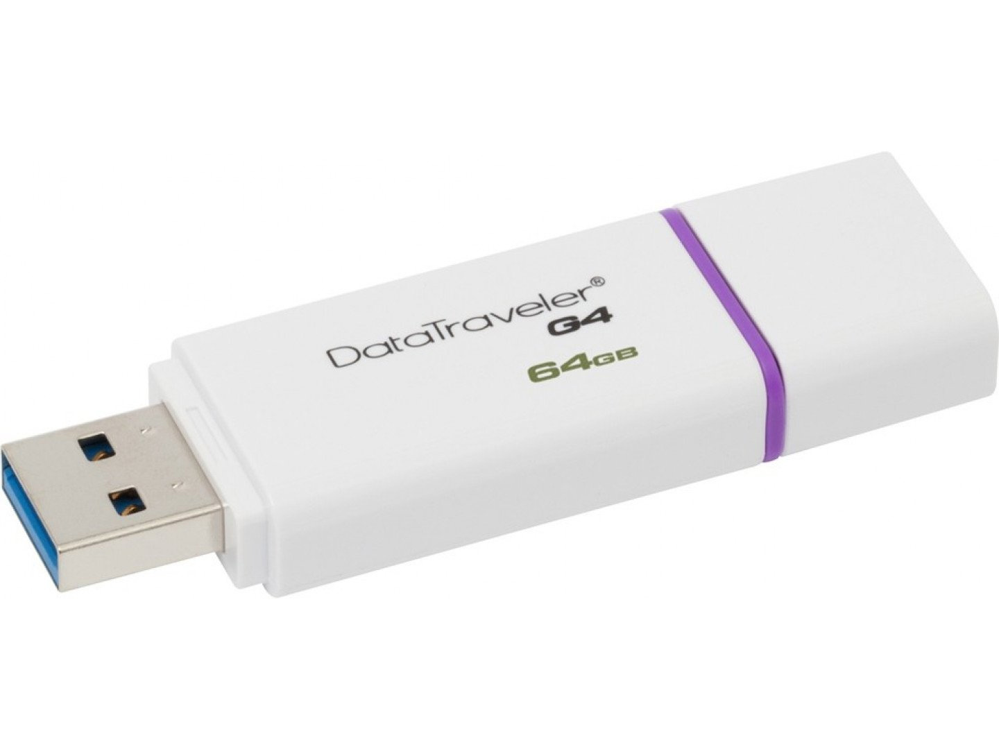 Флеш-память USB 3.0 Flash Drive 64Gb DTI Gen.4, пластик. корпус, бел. Kingston - фото 1