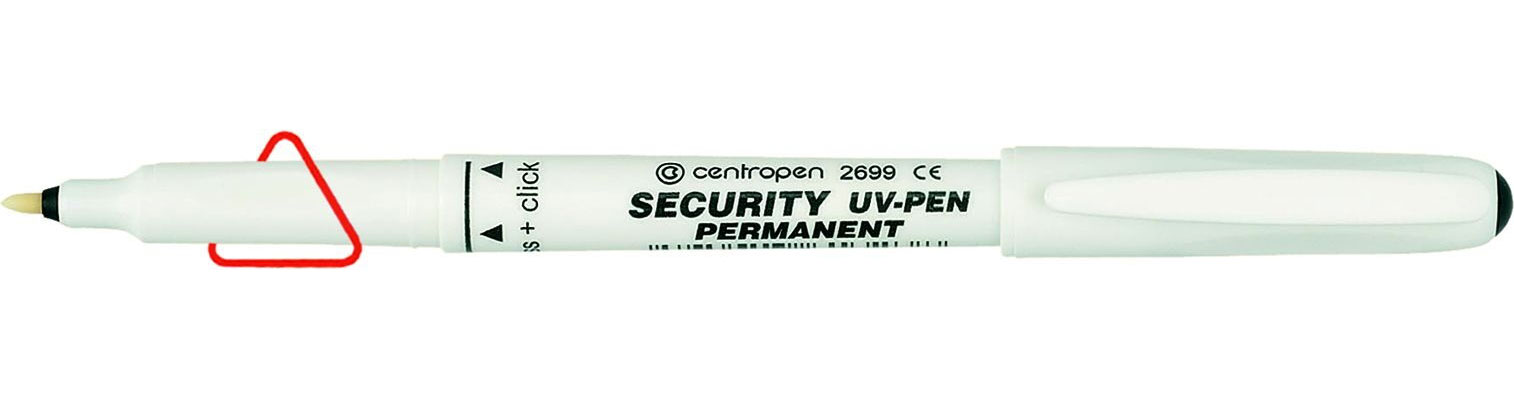 Маркер Security UV-Pen круглий наконечник 1мм., з ліхтариком Centropen — фото 4