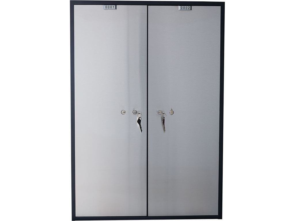 Блок депозитных ячеек (920*635*430) ключевой замок, 2 ячейки, 2 скв/ячейк., нерж/сталь, сталь. Valberg - фото 1
