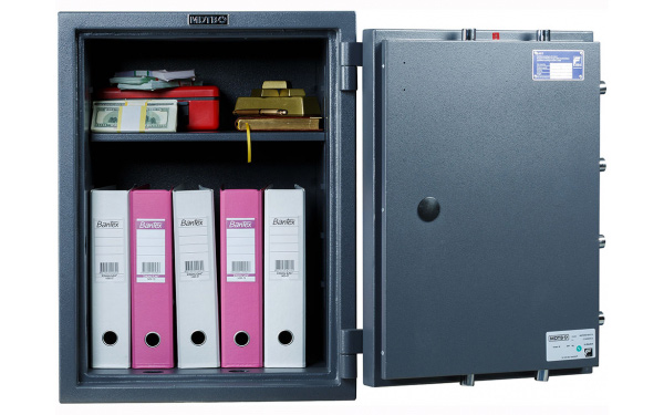 Сейф взломостойкий (670*510*510мм.) элек/код. + ключевой замок, 1 полка, 3 класс, Fort-M 67.EК, темн MDTB - фото 1