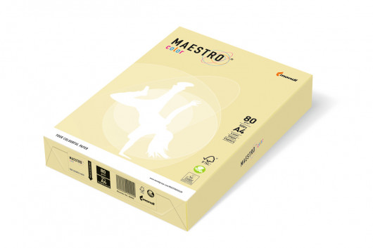 Бумага цветная Color A4 пастель 80г/м2, 500лист., YE23 yellow, желт. Mondi - фото 2
