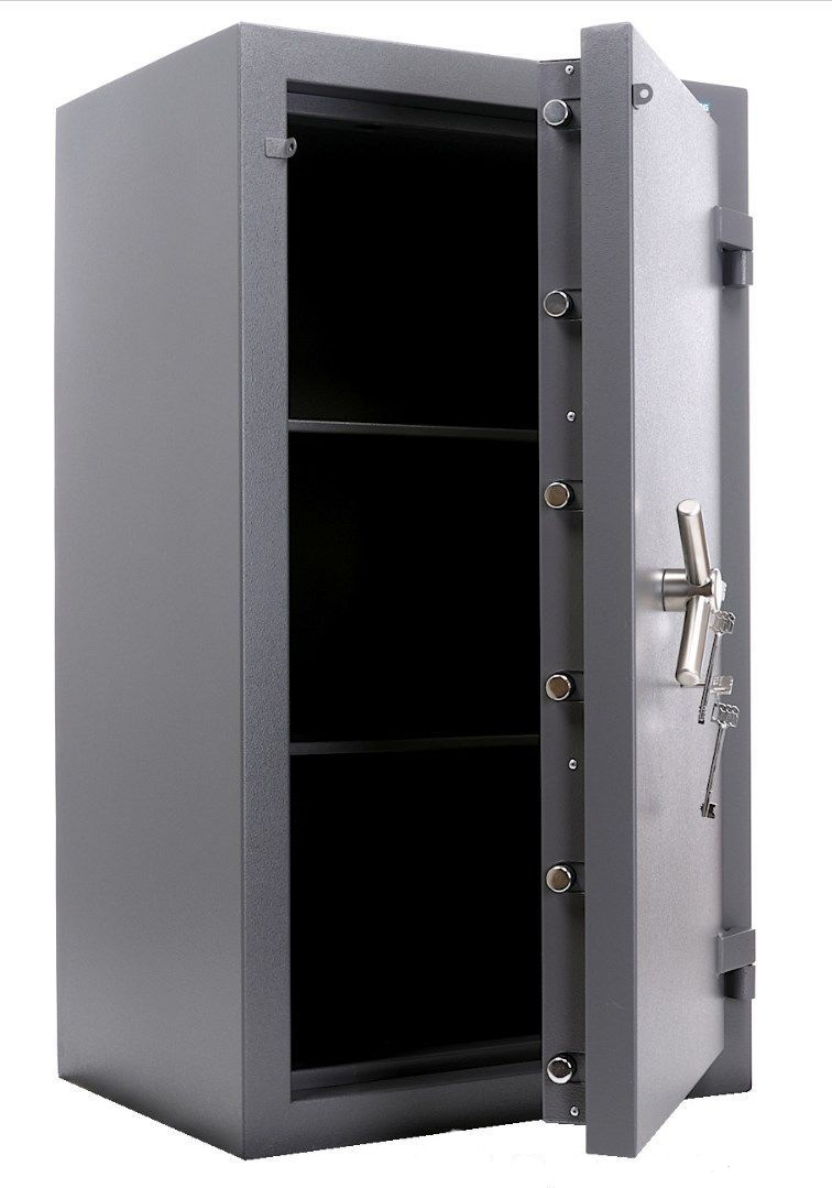 Сейф зламостійкий (1200*680*510мм.) два ключових замка, 2 полиці, 3 клас, Граніт III-1268.KL, графі Valberg - фото 3