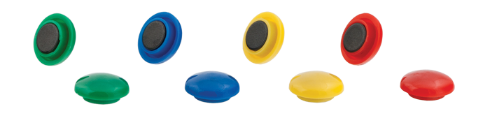 Магніти для магнітних дошок D=20mm 8шт/уп., асорті BuroMax — фото 3