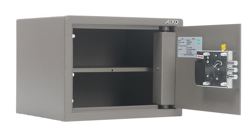 Сейф офисный (250*340*280мм.) электронный кодовый замок, 1 полка, ТM-25 EL, св.-коричн. AIKO - фото 2