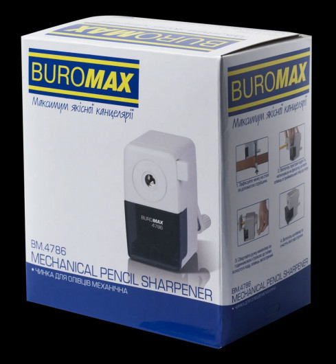 Точилка механічна, з'ємний контейнер, струбцина для кріплення BuroMax — фото 7