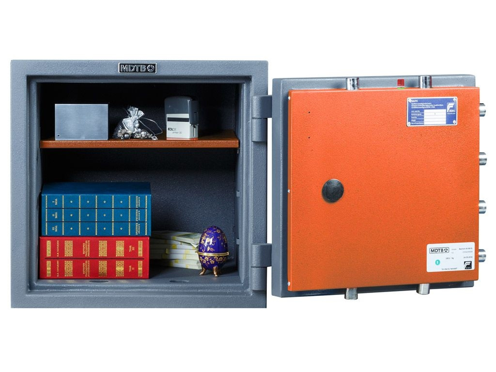 Сейф взломостойкий (460*470*470мм.) ключевой замок, 1 полка, 2 класс, Bastion-M 46-K, графит MDTB - фото 2