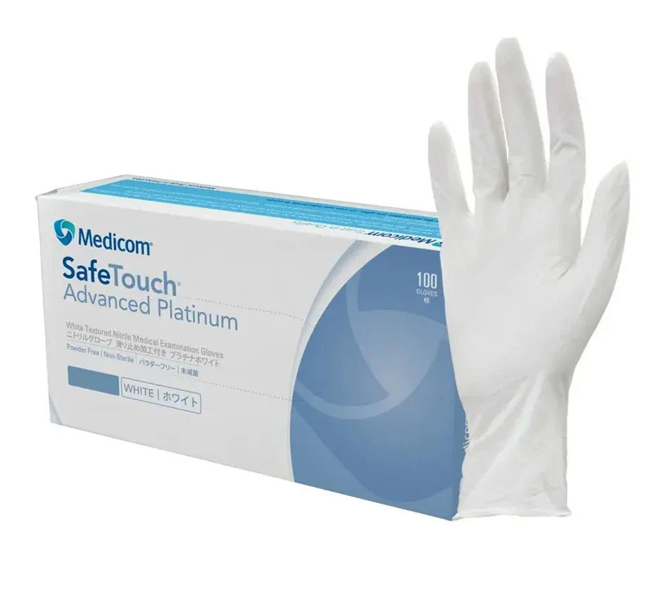 Перчатки нитриловые неоп. SafeTouch Advanced Platinum 1174P (3.5г), разм. S, 100шт./уп., бел. Medicom - фото 4