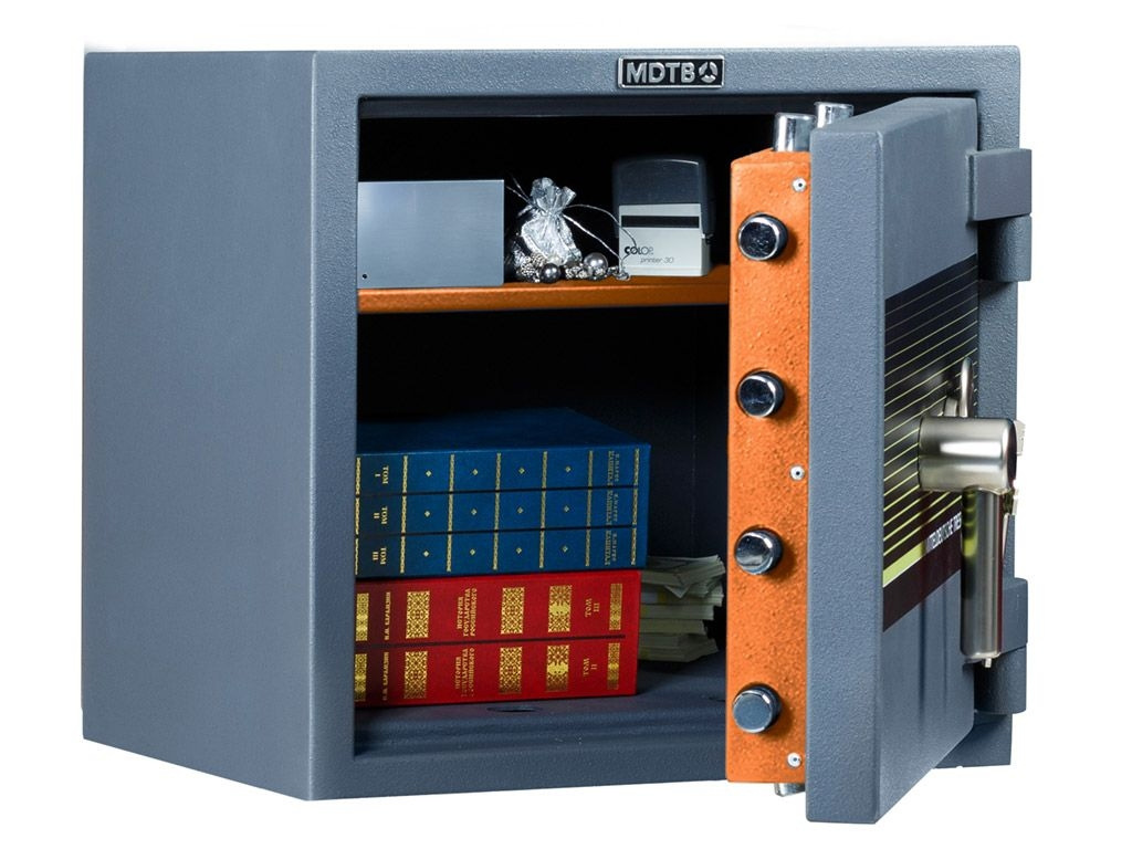 Сейф взломостойкий (460*470*470мм.) ключевой замок, 1 полка, 2 класс, Bastion-M 46-K, графит MDTB - фото 3