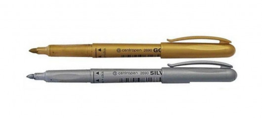 Маркер Gold 2690, круглое острие 1,5-3мм., золот. Centropen - фото 4