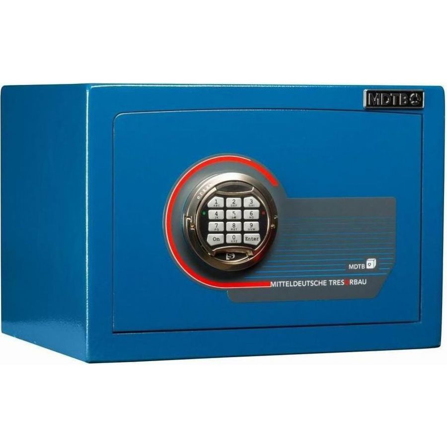 Сейф взломостойкий (280*400*310мм.) электронно кодовый замок, 1 полка, 1 класс, MDTB EK-28.E, син MDTB - фото 2