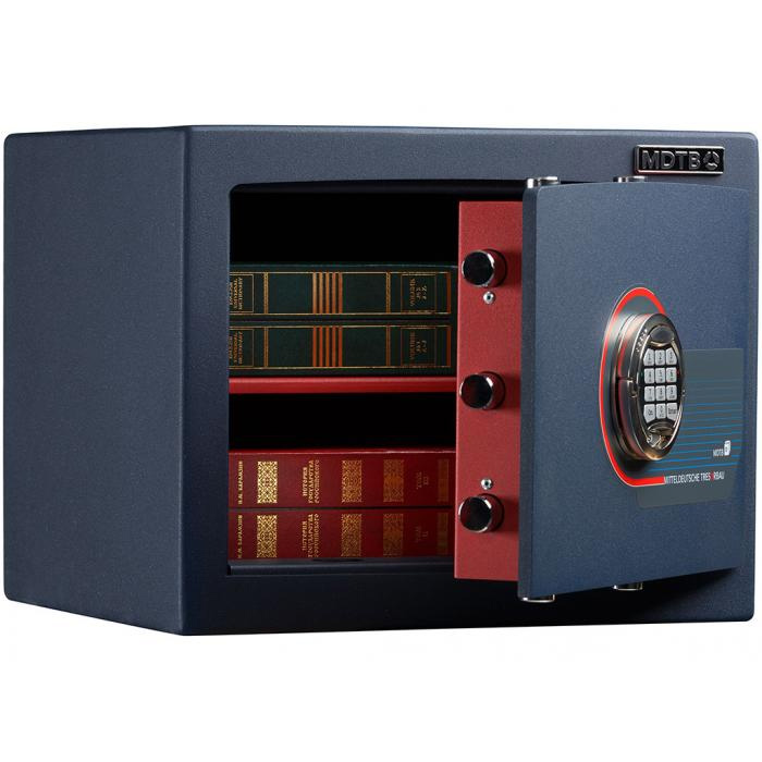 Сейф взломостойкий (350*440*380мм.) электронный кодовый замок, 1 полка, 1 класс, MDTB EK-35.E, син MDTB - фото 1