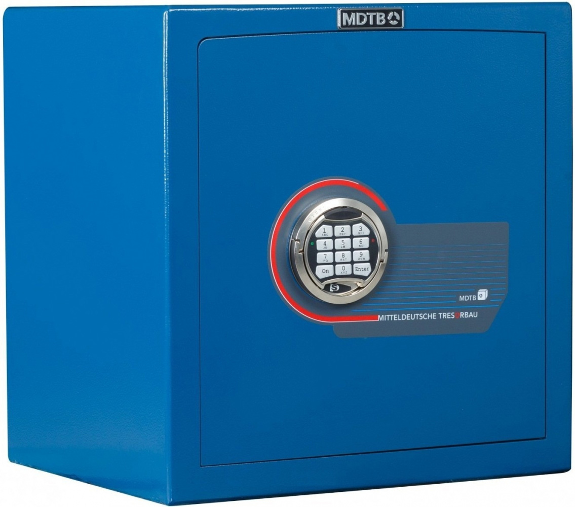 Сейф взломостойкий (460*440*380мм.) электронный кодовый замок, 1 полка, 1 класс, MDTB EK-46.E, син MDTB - фото 1