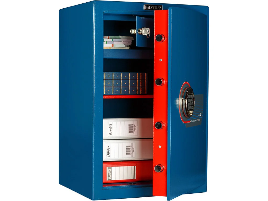 Сейф взломостойкий (670*440*380мм.) электронный кодовый замок, 1 полка, 1 класс, MDTB EK-67.E, син MDTB - фото 1