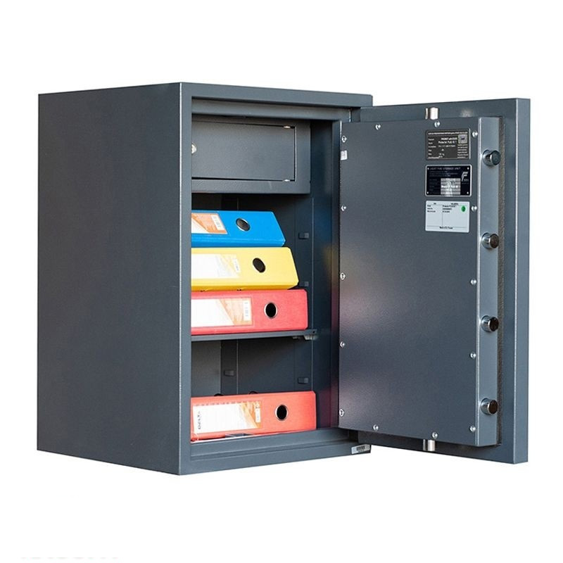 Сейф огневзломостойкий (655*440*430мм.) элек/код. замок, 1 полка, кас/ячейка 2 класс., графит Valberg - фото 1