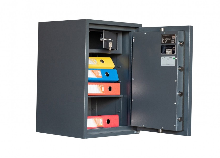 Сейф огневзломостойкий (655*440*430мм.) элек/код. замок, 1 полка, кас/ячейка 2 класс., графит Valberg - фото 3