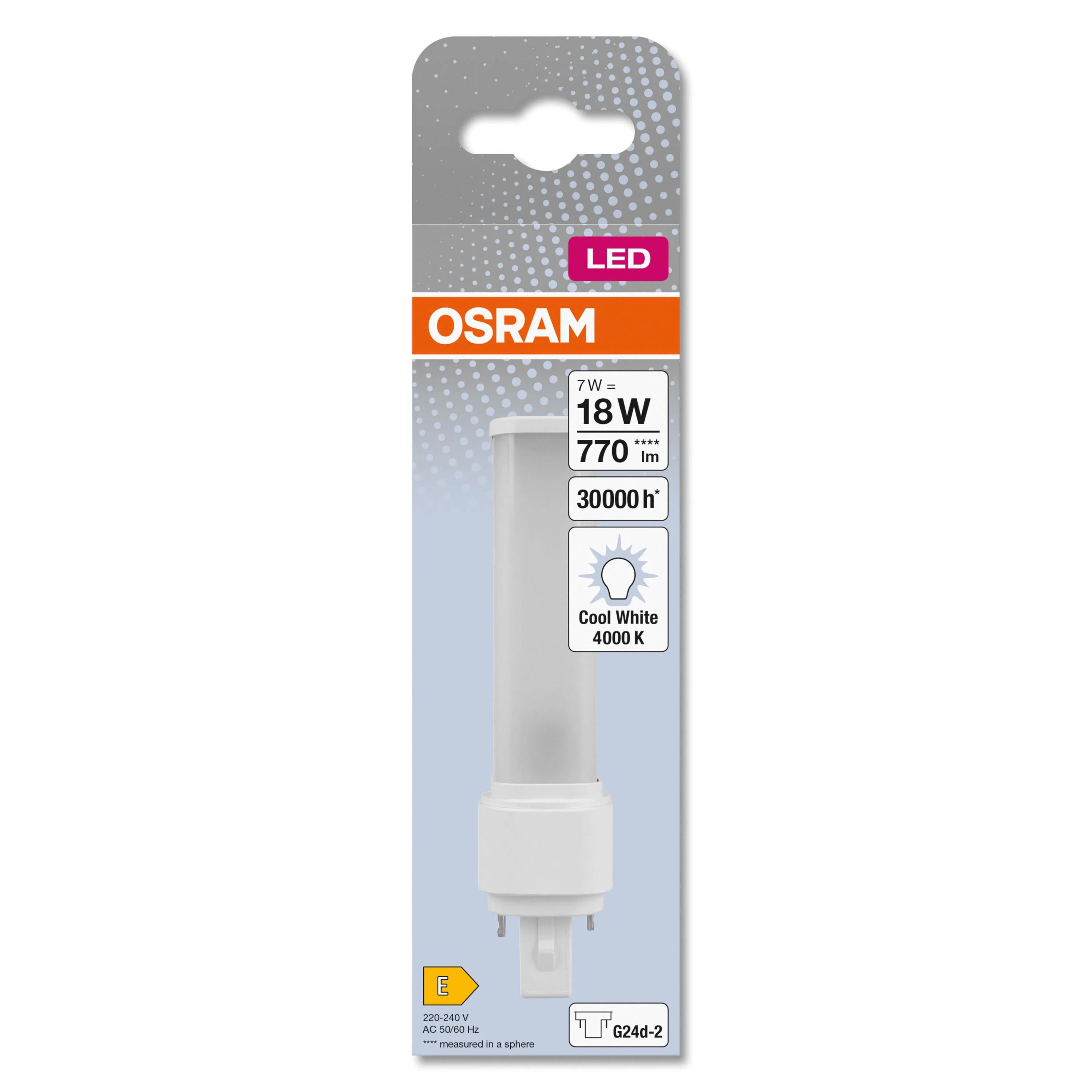 Світлодіодна лампа LED OSRAM Dulux G24d-2, 7W, 770Lm, 4000К OSRAM — фото 2