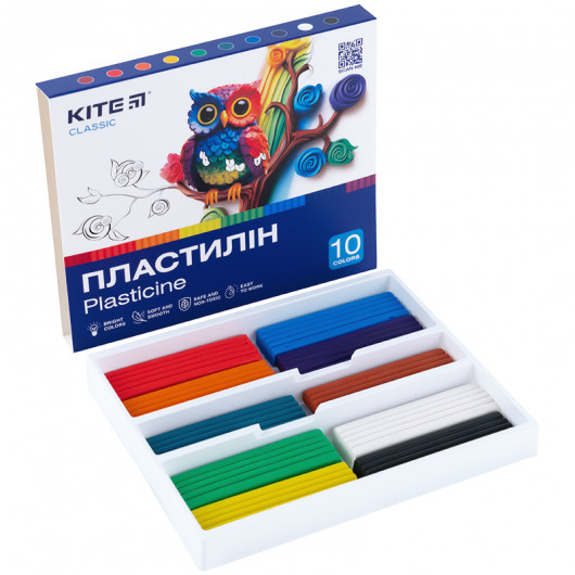 Пластилін, 10 кольорів, 200 г. Kite Classic Kite — фото 6