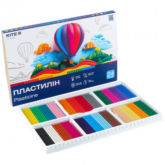 Пластилін, 24 кольори, 480 г. Kite Classic Kite — фото 6