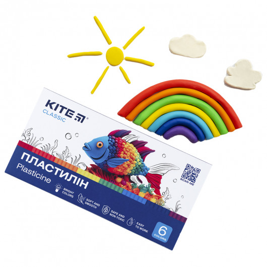 Пластилин, 6 цветов, 120 г. Kite Classic Kite - фото 6