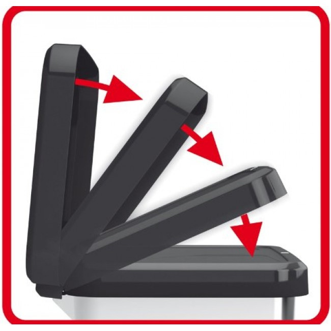 Урна для сміття підлогова з педаллю 20л, біл. Vileda Professional - фото 4