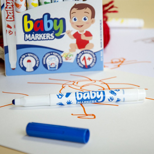 Фломастеры для детей от 1 года 8660 Baby, закругленный пишущий узел, набор 8 шт. Centropen - фото 6