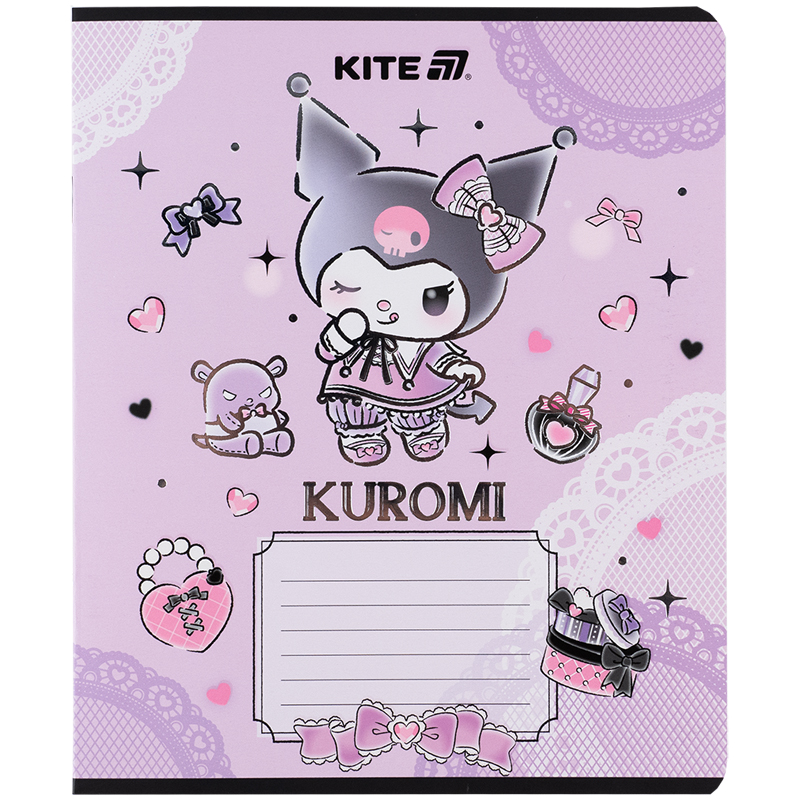 Тетрадь 18 лист., лин., фольга + УФ лак, Hello Kitty-1 (HK25-237-1) Kite - фото 13
