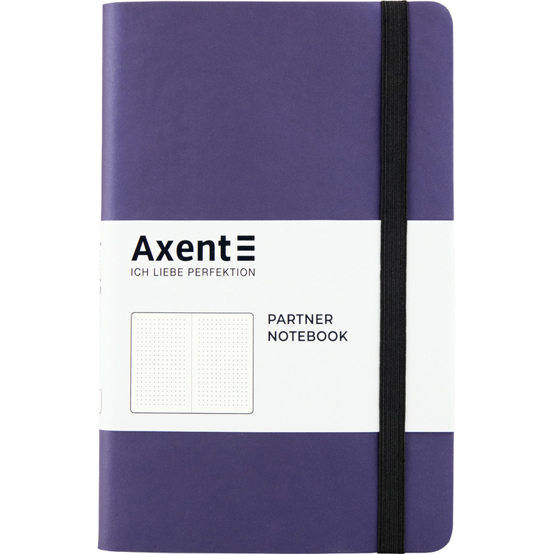 Книга записная Partner Soft, 125*195, 96 л, точ., синяя Axent - фото 6