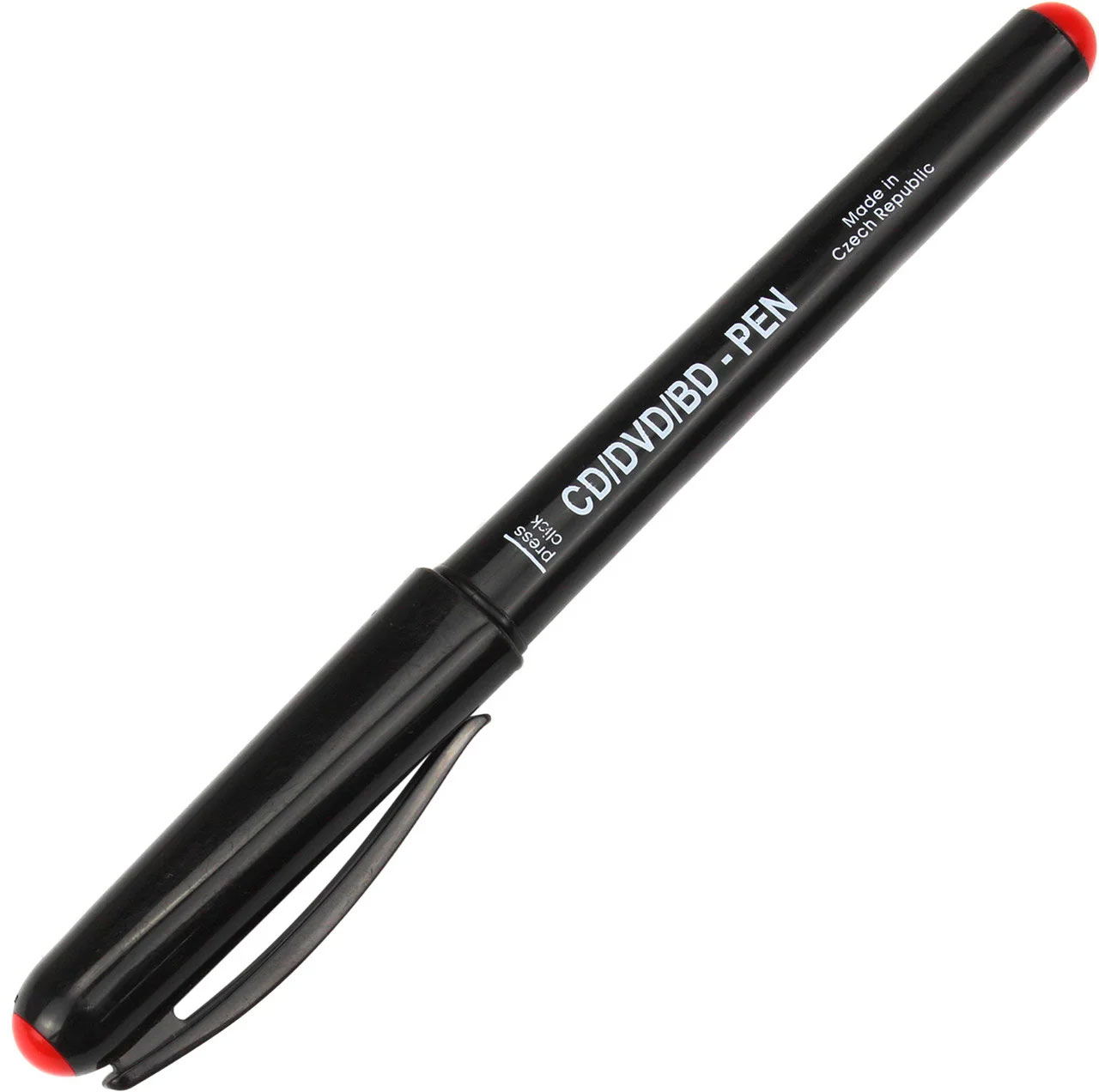 Маркер перманентний для CD/DVD CD-Pen Ergoline, круглий наконечник 1мм.(M), 4606, черв.  Centropen — фото 5