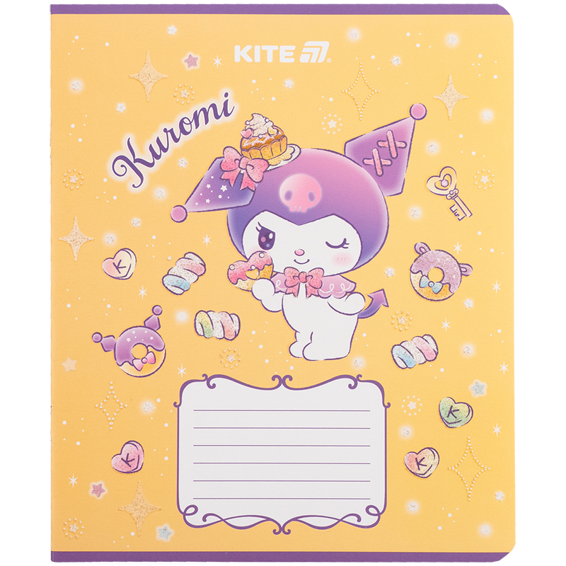 Тетрадь 12 лист., кл., УФ лак + глитер, Hello Kitty-3 (HK25-232-3) Kite - фото 13