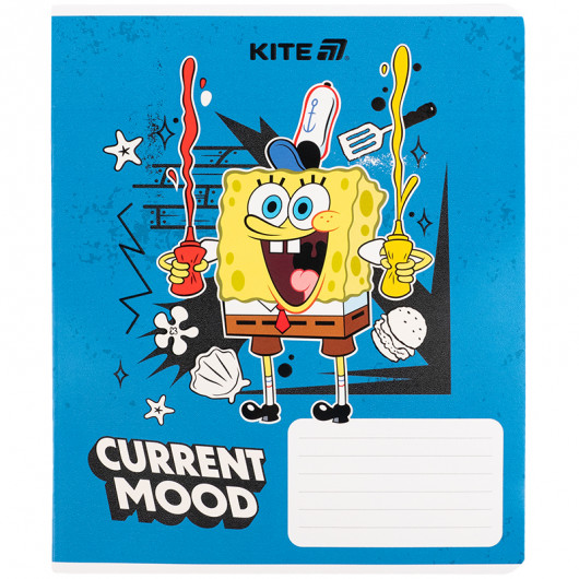 Тетрадь 18 лист., кл., гибр. лак + УФ лак, Sponge Bob (SB25-236) Kite - фото 14