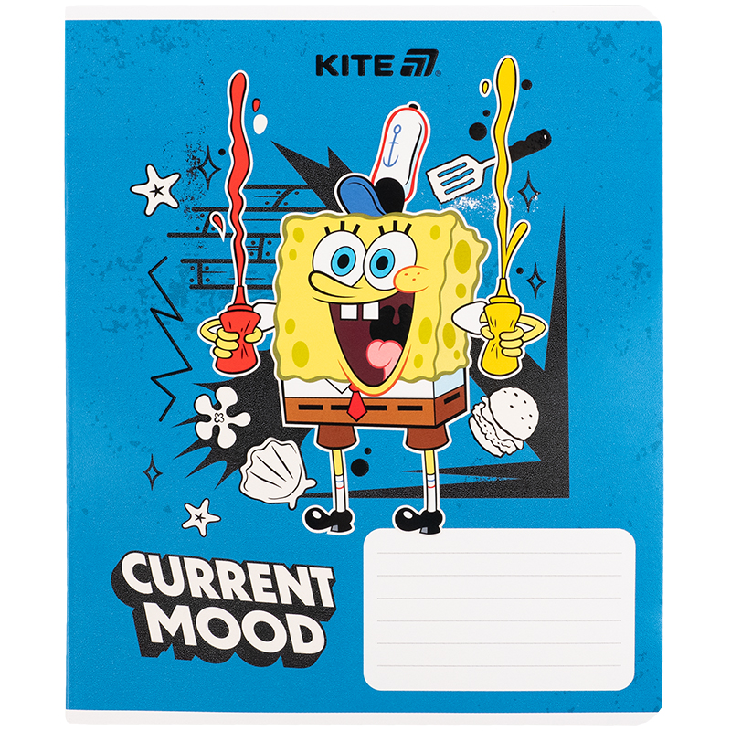 Тетрадь 18 лист., кл., гибр. лак + УФ лак, Sponge Bob (SB25-236) Kite - фото 14
