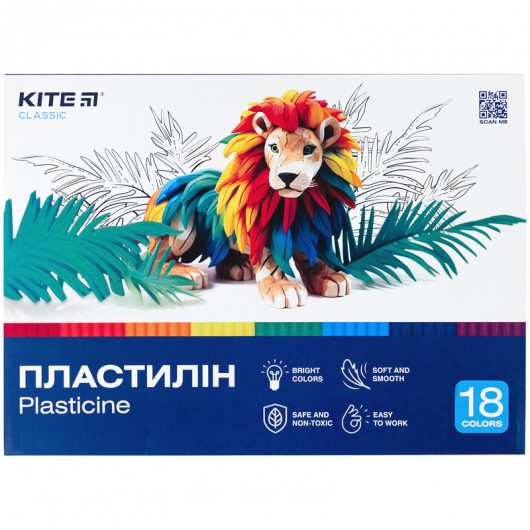 Пластилін, 18 кольорів, 360 г. Kite Classic Kite — фото 7