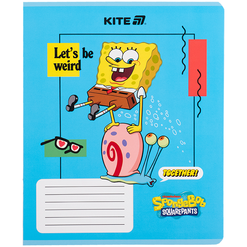 Зошит 12 арк., кл., софт тач + УФ лак, Sponge Bob (SB25-232) Kite — фото 14