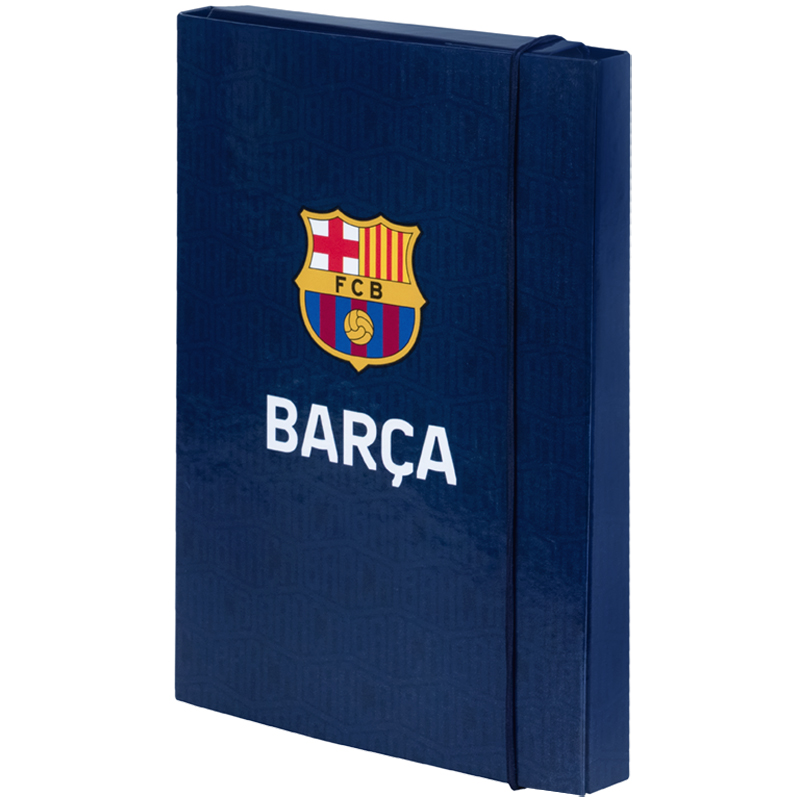 Папка для тетрадей B5, на резинках, картон, FC Barcelona (BC25-210) Kite - фото 5