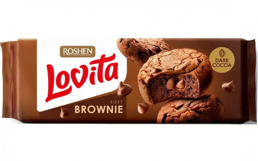 Печенье сдобное Lovita Brownie с какао, 152г. (4823077646294) Roshen - фото 2
