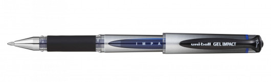 Гелевая ручка Uni-ball Gel Impact 1,0мм., корпус серо-черн., стержень син. Uni - фото 9