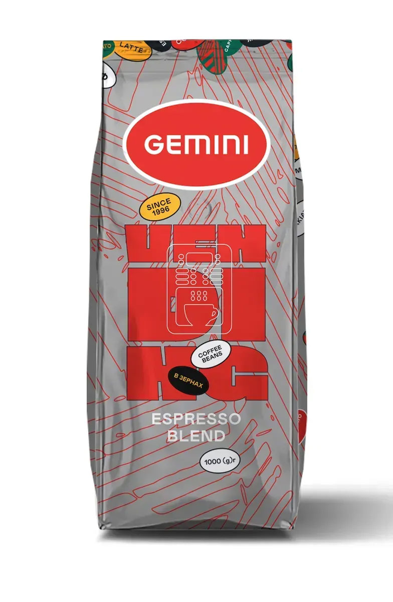 Кофе в зернах Gemini Vending, 1000г., блэнд (4820156430133) Gemini - фото 1