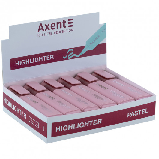 Маркер текстовый Highlighter 2537-A, 1-5 мм клиноп. пастель лавандовый Axent - фото 3