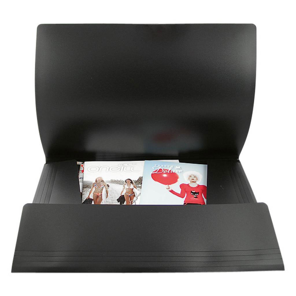 Папка на гумках А3, пластик, чорн. Axent — фото 4